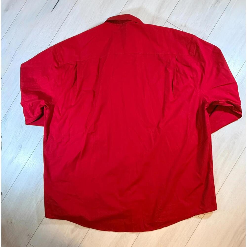 Cutter & Buck Chicago Cubs Cardinal Red Long Sleeve Button Down Shirt Size 3XT - Picture 2 of 14